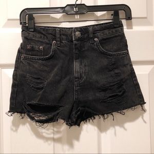 Black Denim Shorts
